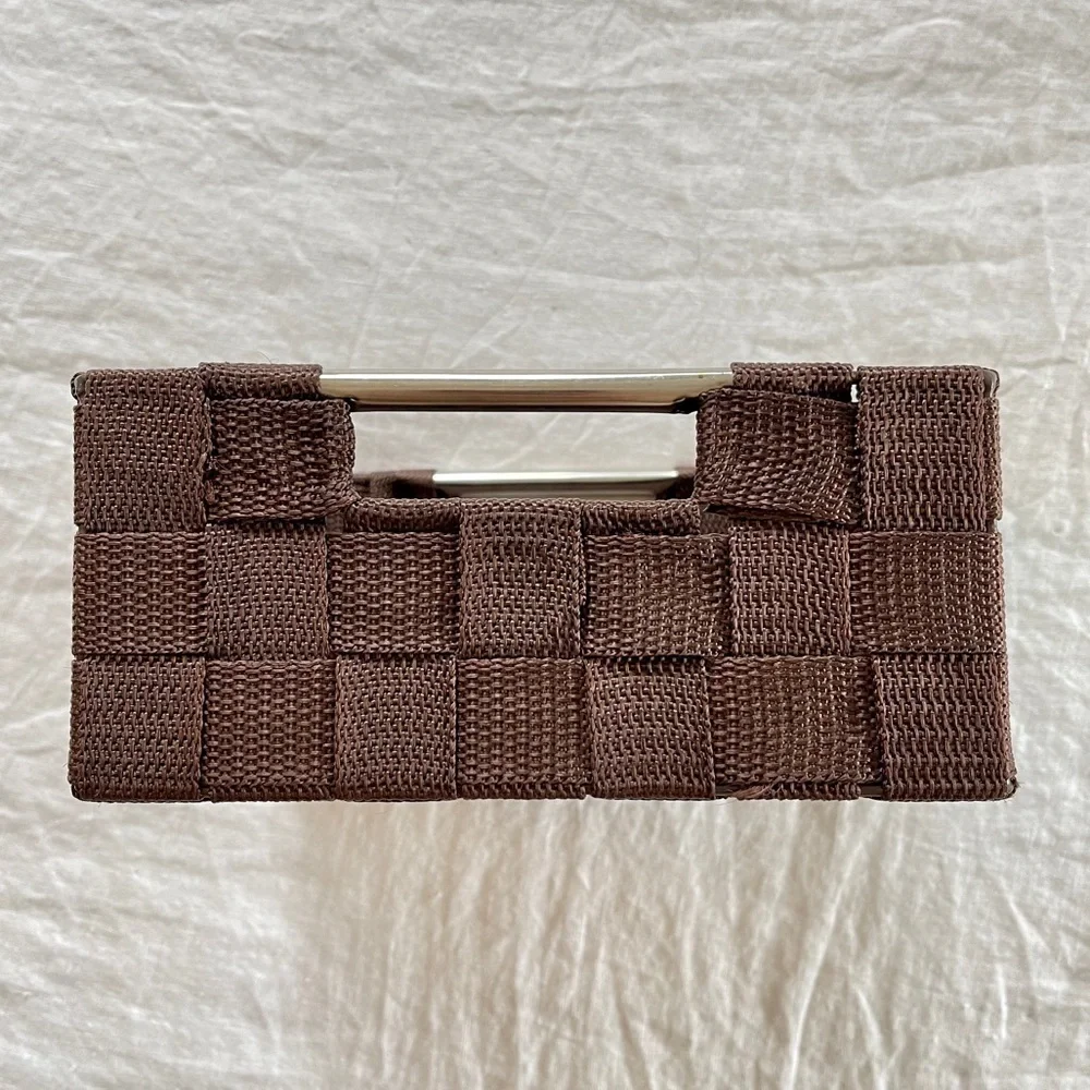 Woven Storage Basket with Built-in Handles